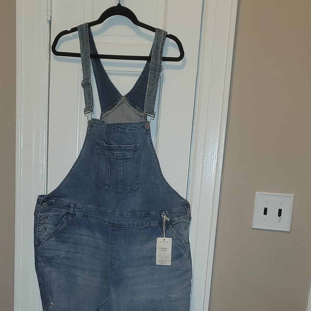 NWT Torrid Denim Overall Crop (Light Blue)